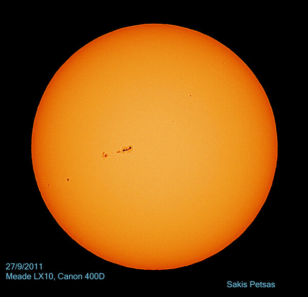 Ηλιακές κηλίδες 27-9-2011