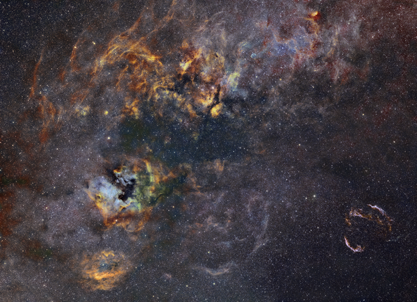 Cygnus Complex Nebula (12 Panel Mosaic Hst Palette)