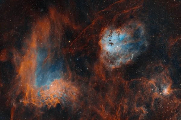 Flaming and Tadpoles Nebula